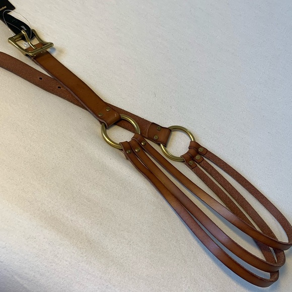 Frye belt with golden rind and 3 straps sz S or M main image 4